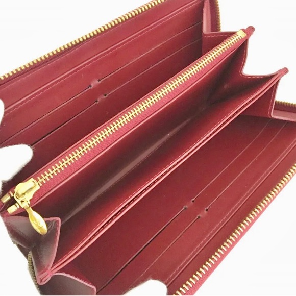 Louis VUITTON Vernis Red Zippy Zip Around Wallet. Vintage. - Picture 5 of 9